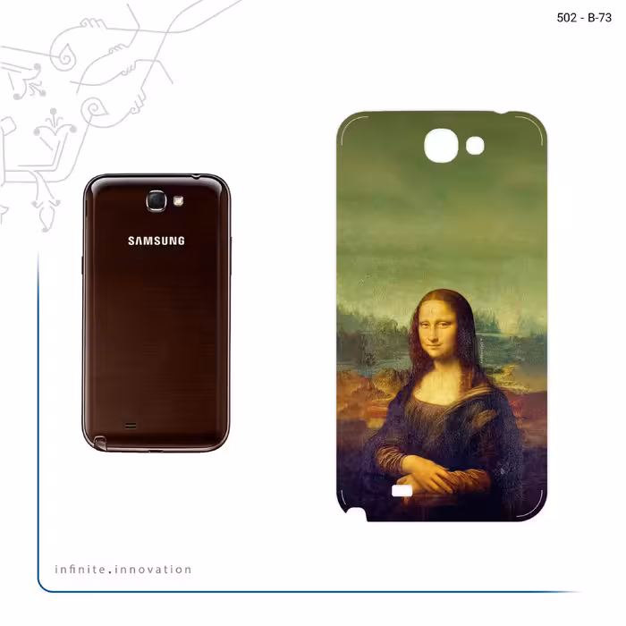 برچسب پوششی ماهوت مدل Mona Lisa of da Vinci مناسب برای گوشی موبایل سامسونگ Galaxy Note 2