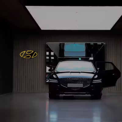 چراغ دیواری نئون دیزاین طرح Hyundai-BL_YL