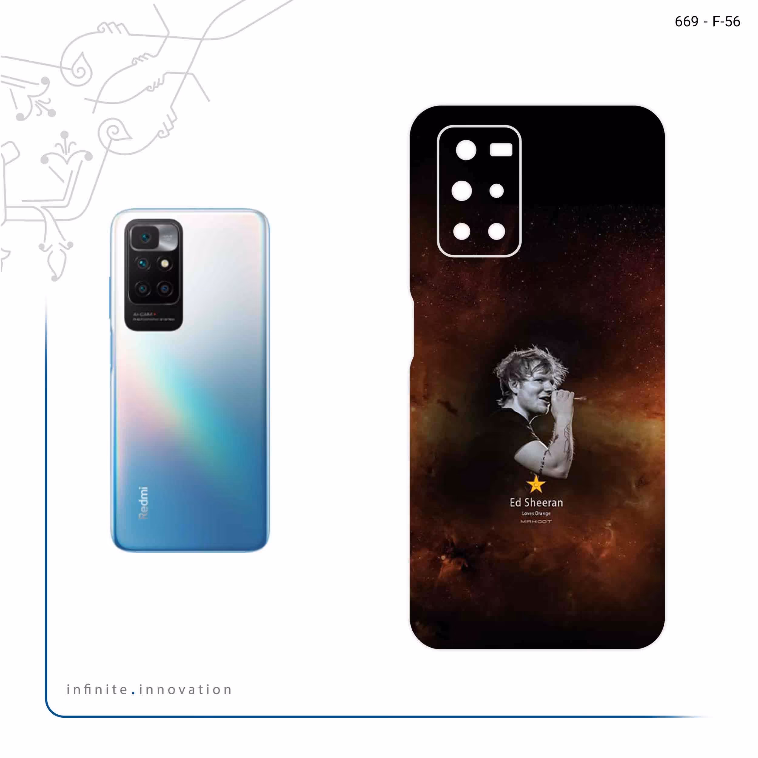 برچسب پوششی ماهوت مدل Ed Sheeran مناسب برای گوشی موبایل شیائومی Redmi Note 11 4G