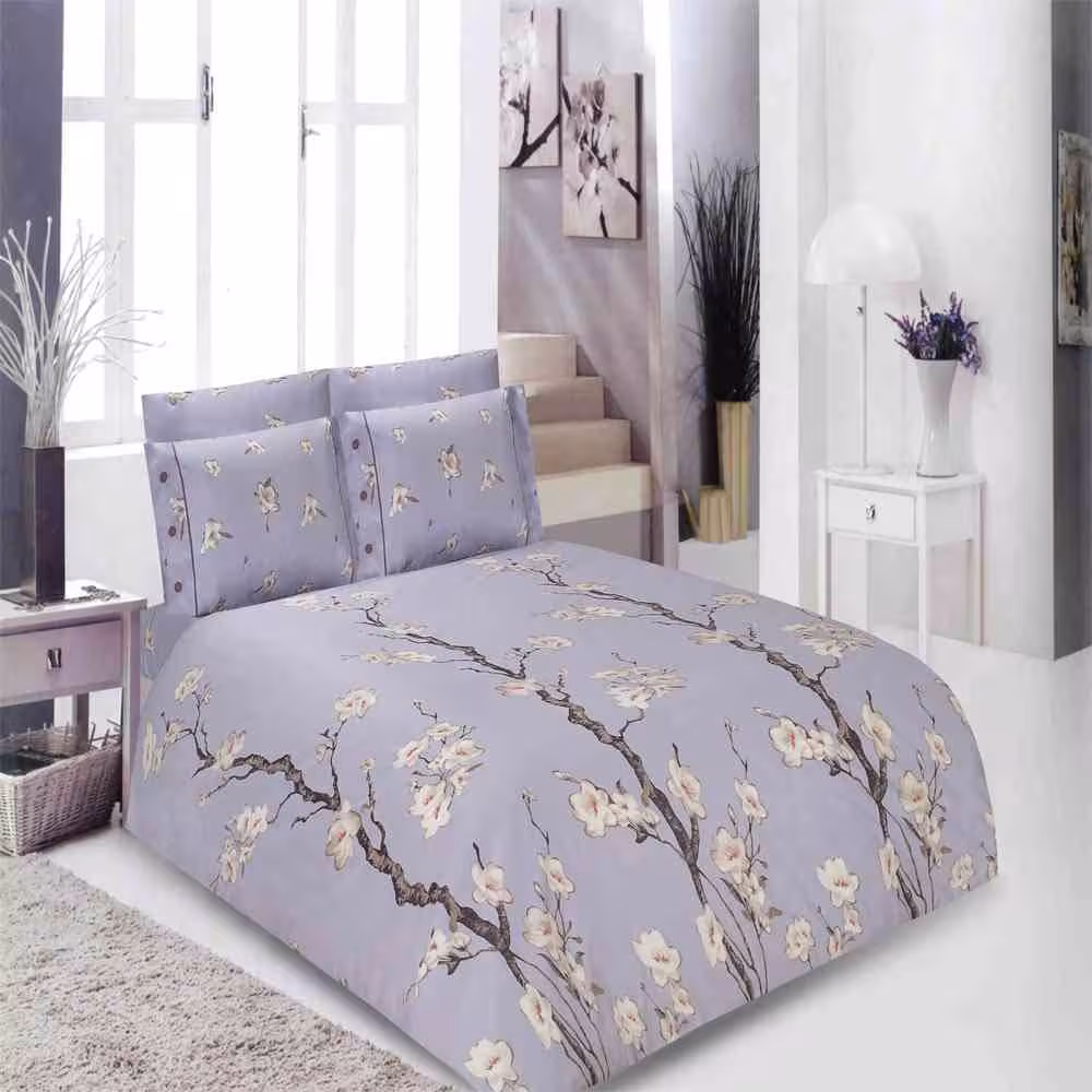 ست لحاف و روتختی دو نفره 4 تکه رزین تاژ مدل تری