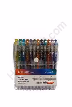 روان نویس ژل پن گلیتر 12 رنگ کیفی