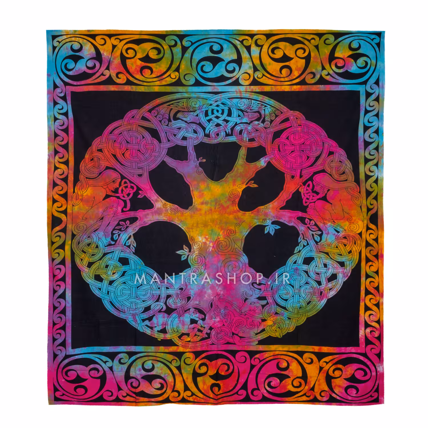 بکدراپ تپستری هندی طرح آدم و حوا (روتختی دو نفره) کد 424