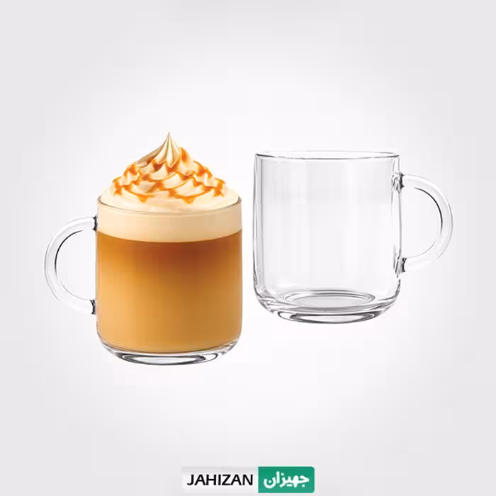 فنجان شیشه ای دسته دار لیمون کد 2481