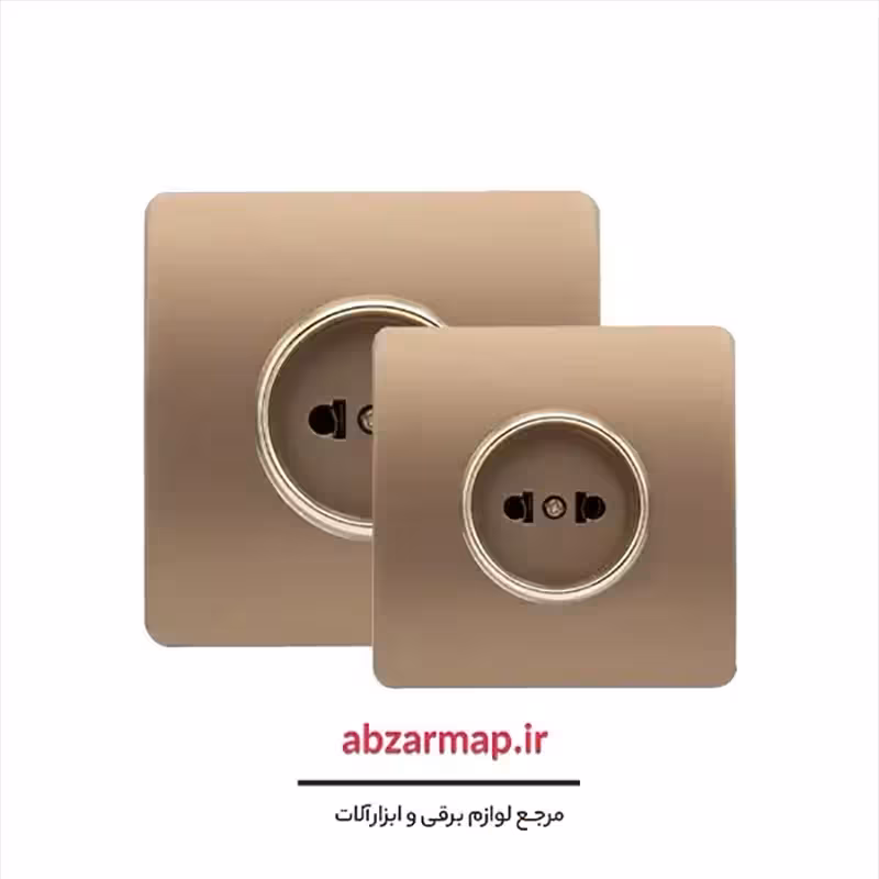 پریز برق مدل کریستال بژ طلایی آسیا الکتریک