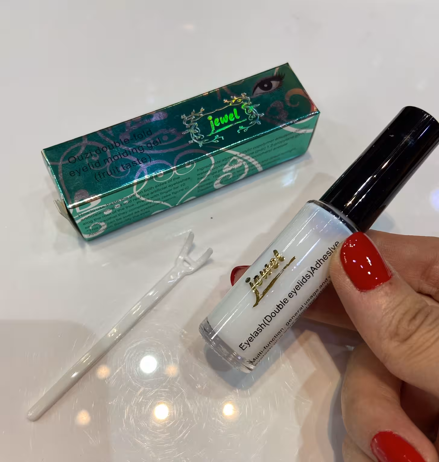 چسب مژه ژله ای 10 گرمی قلم دار مدل GE-1511 جول jewel