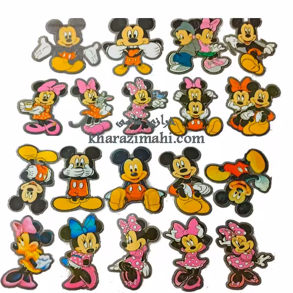 برچسب حرارتی_طرح میکی موس دختر و پسر{کد25}