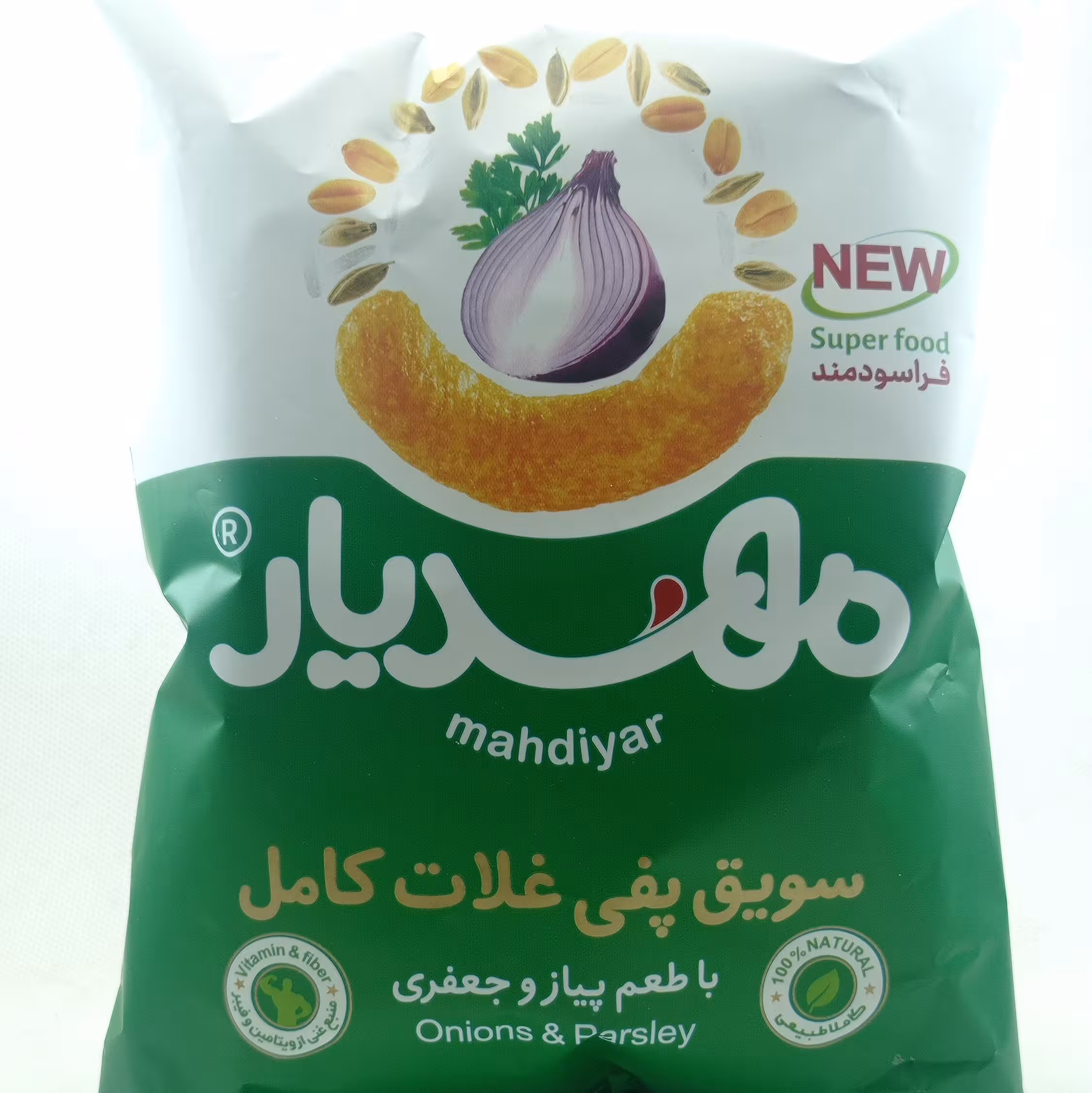 سویق پفی غلات کامل با طعم پیاز و جعفری مهدیار