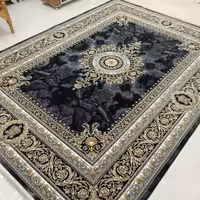 فرش  12متری ماشینی کاشان طرح ورساچه سرمه ای100درصدآکرلیک(باارسال رایگان)