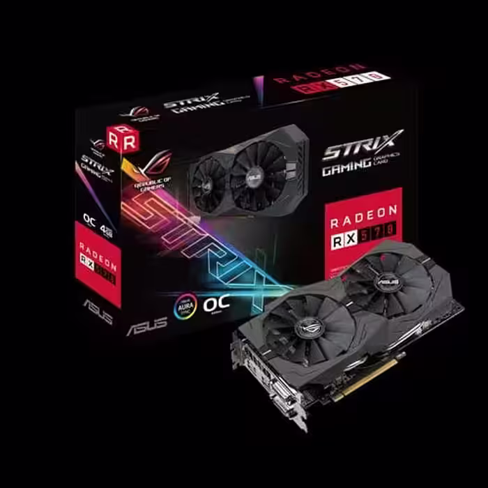 کارت گرافیک ایسوس مدل RX570 ROG STRIX 4GB