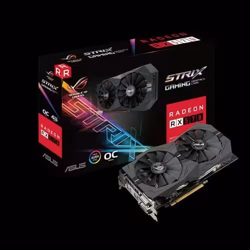 کارت گرافیک ایسوس مدل RX570 ROG STRIX 4GB