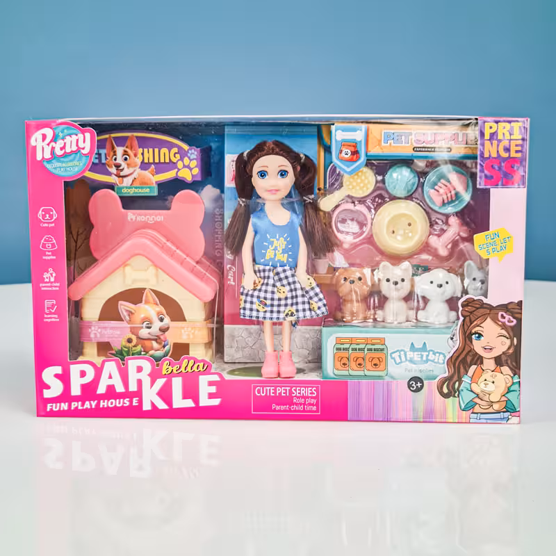 اسباب بازی خانه عروسکی مدل پانسیون سگ SPARKEL BELLA کد P/7018/A