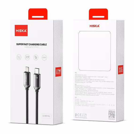 کابل USB-C به Lightning هیسکا مدل LX-801CL