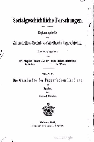 خرید و دانلود نسخه کامل کتاب Die Geschichte der Fugger'schen Handlung in Spanien
