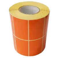 لیبل PVC دو ردیفه نارنجی دیجی کالا سایز 51x34 میلی متر