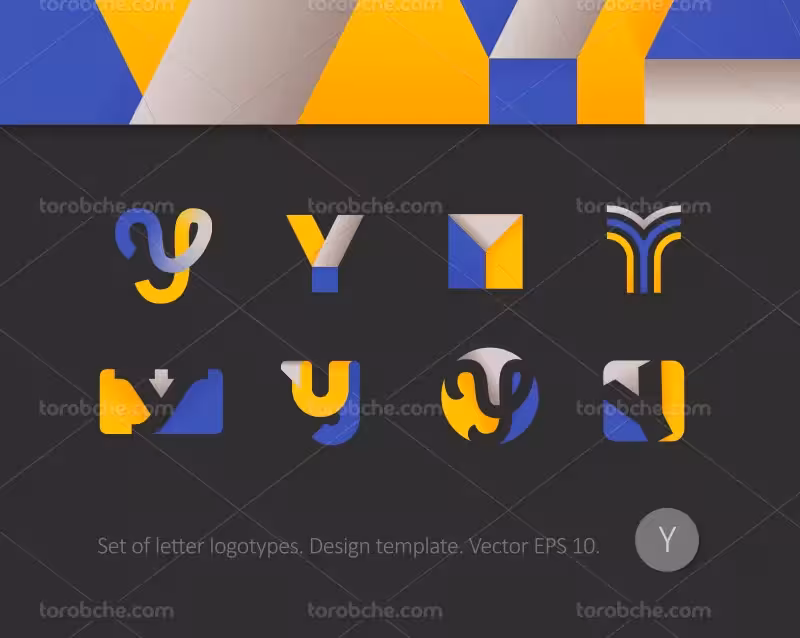 لوگو حرف Y رنگی | گرافیک با طعم تربچه