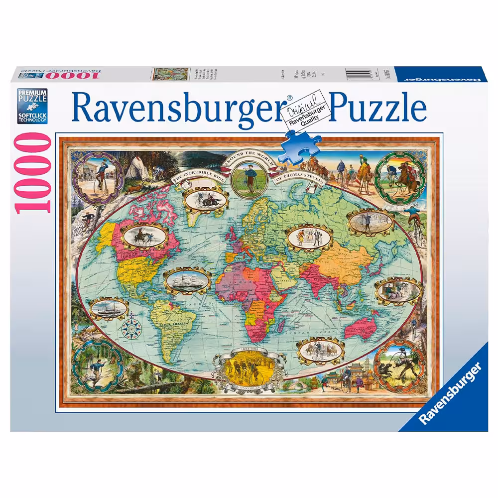 پازل 1000 قطعه Ravensburger طرح دوچرخه سواری دور دنیا