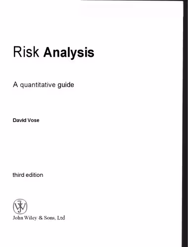 خرید و دانلود نسخه کامل کتاب Risk Analysis - A Quantitative Guide