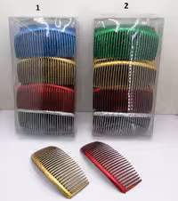 شانه زلفی طلاکوب بزرگ وکیوم (48 عددی)