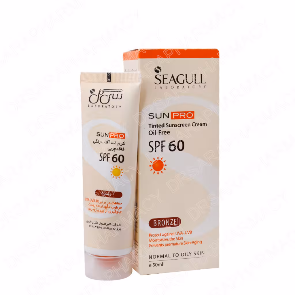 کرم ضد آفتاب سی گل SPF60 فاقد چربی 50 میلی لیتری برنز