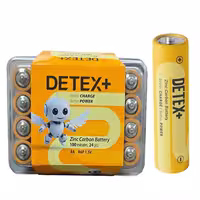 باتری نیم قلمی دیتکس پلاس ( DETEX) مدل Zinc Carbon 1.5V R3P AA ( هر عدد)
