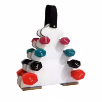 دمبل روکش دار با استند ام دی اف