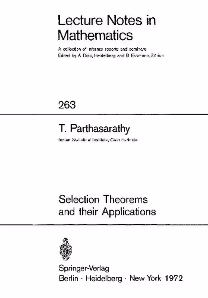 خرید و دانلود نسخه کامل کتاب Selection theorems and their applications