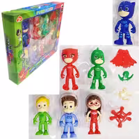 مجموعه فیگور پی جی مسک شب نقاب – نقابداران شب 6 عددی PJMasks 1122