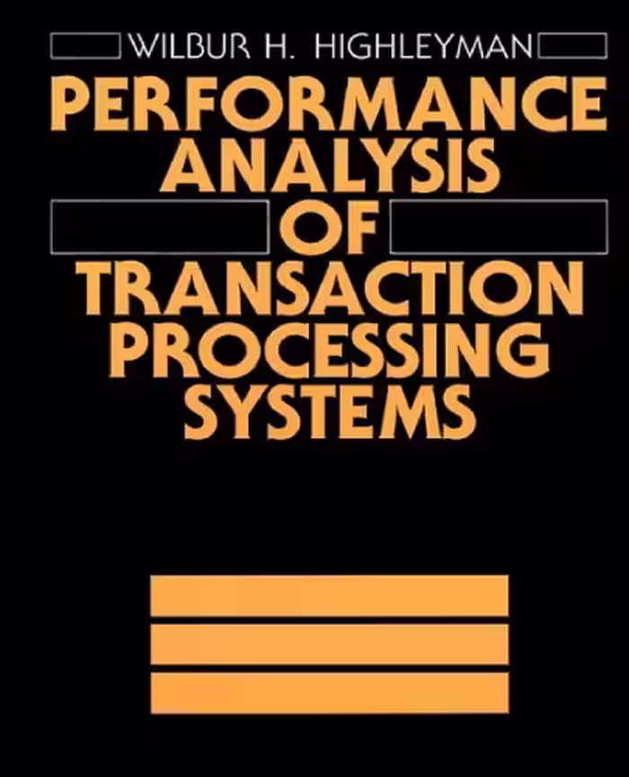 خرید و دانلود نسخه کامل کتاب Performance Analysis of Transaction Processing Systems