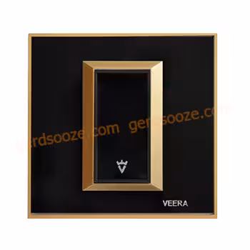 کلید و پریز ویرا مدل ویرا پرو کلاسیک مشکی با زه طلایی