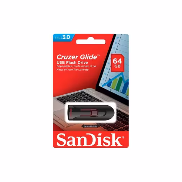 فلش سن دیسک Cruzer Glide USB 3.0 ظرفیت 64 گیگابایت SDCZ600-G35