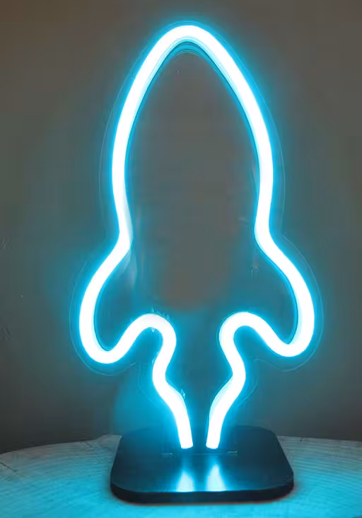 دکوری نئون مدل موشک