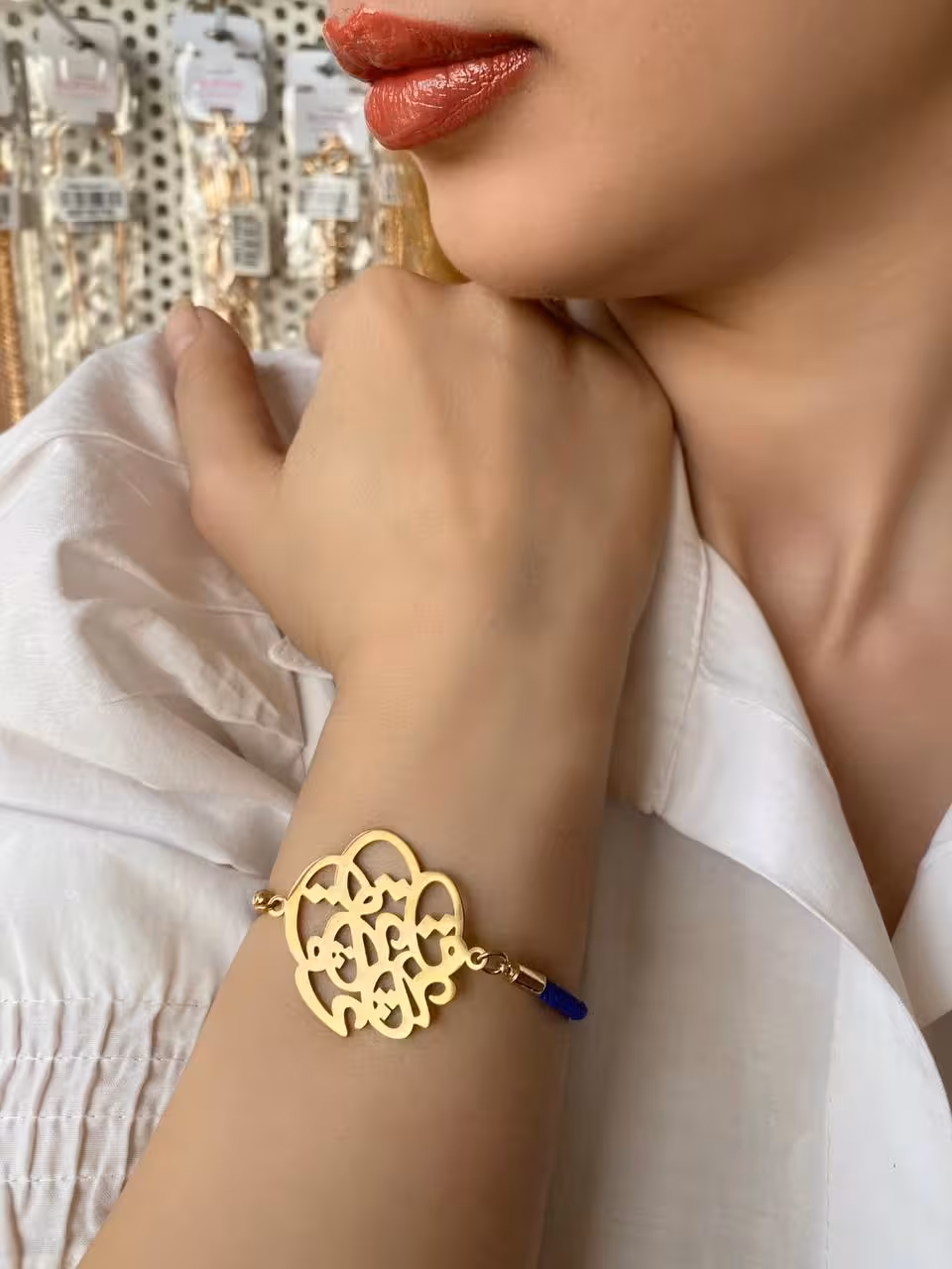 دستبند پلاک استیل، مدل عشق، با بند آسانسوری