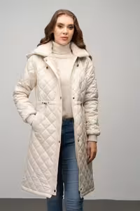 کاپشن کلاهدار جداشونده با جزئیات خز روی یقه 6624 - 2065