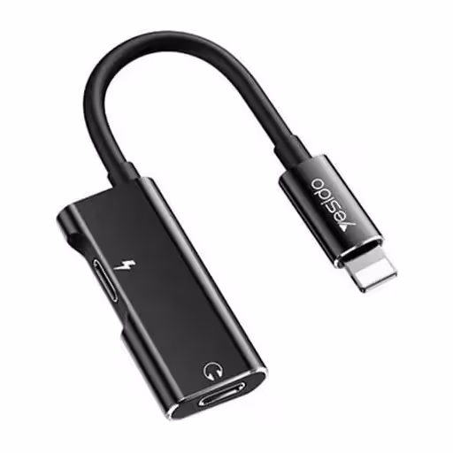 مبدل AUX به لایتنینگ یسیدو YESIDO YAU12 با قابلیت شارژ