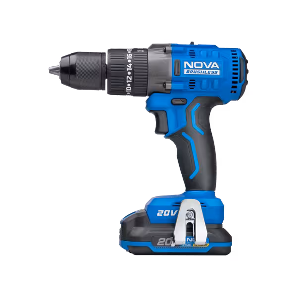 دریل شارژی نووا  13 میلیمتری 20 ولت براشلس کد 7725