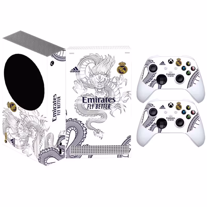 برچسب کنسول Xbox series s game over طرح رئال مادرید