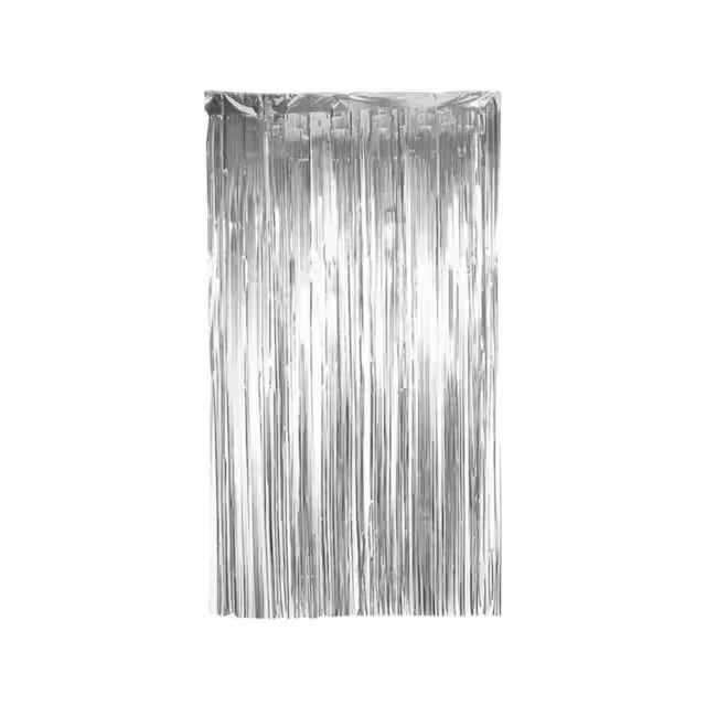 پرده تزئینی نقره ای