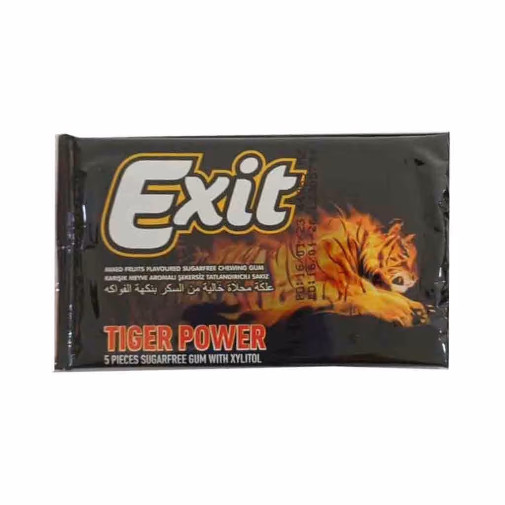 آدامس اکسیت Exit TIGER POWER فاقد قند 11 گرم