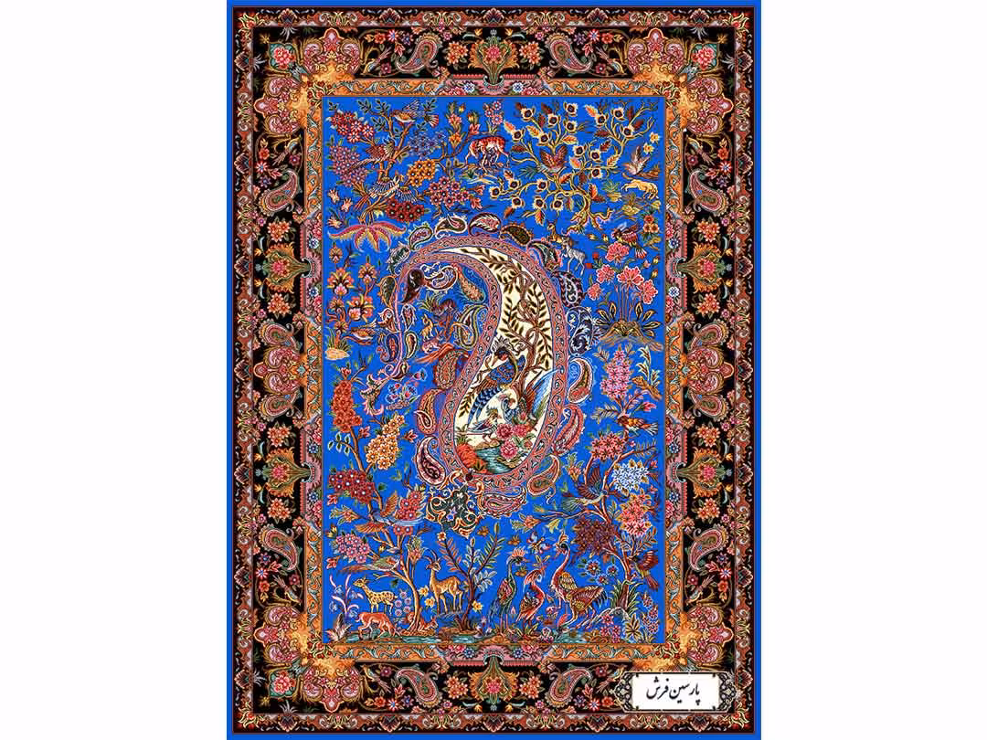 نخ و نقشه آماده بافت قالیچه زیرپایی زیبا - کد NZ2859