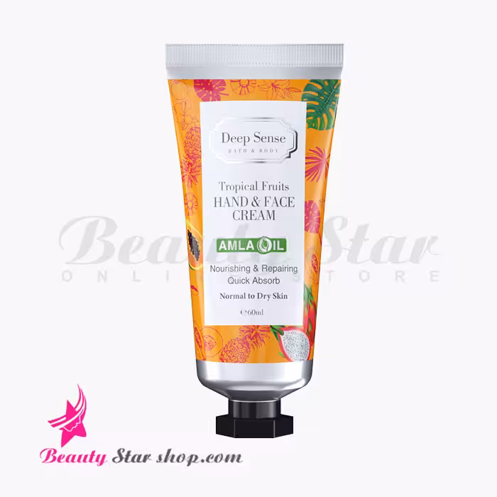کرم مرطوب کننده دست و صورت دیپ سنس مدل تروپیکال مناسب پوست های خشک و خیلی‌خشک حجم 60 میلی لیتر