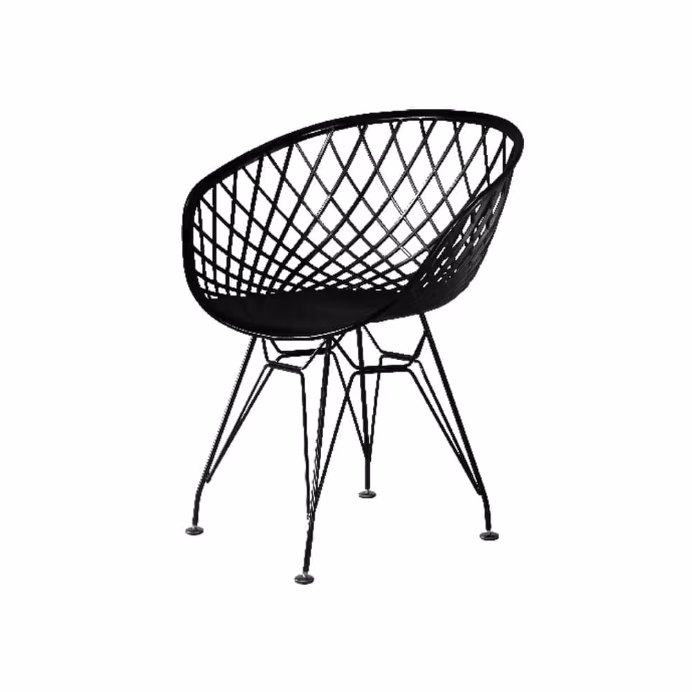 صندلی بامبو پایه ایفلی فلز BA530S بنیزان (استاتیک)