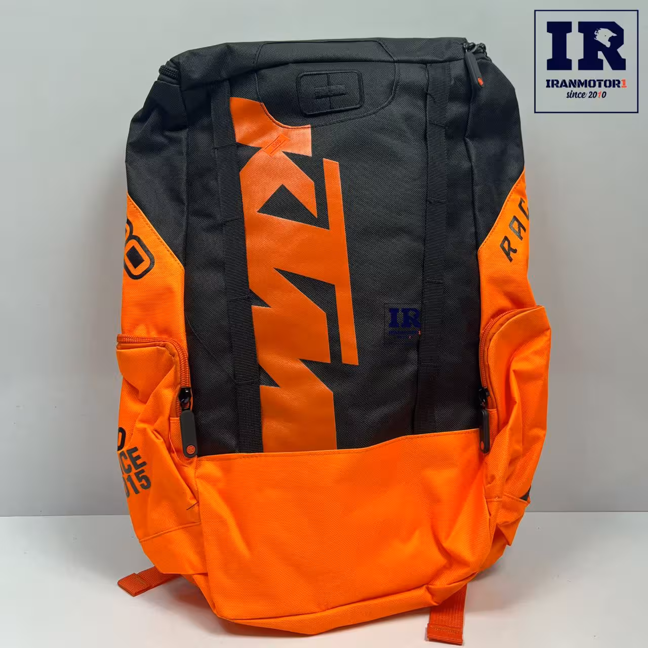 کوله پشتی موتور سواری KTM مشکی نارنجی برزنتی