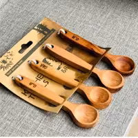 قاشق ادویه چوبی 4عددی | amazonchi