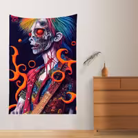 پوستر پارچه ای فیانی طرح تپستری بلک لایت ZOMBIE کد F51