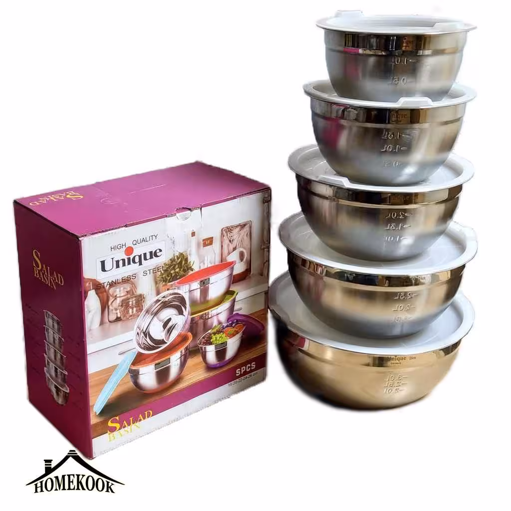 لگن استیل درب دار یونیک