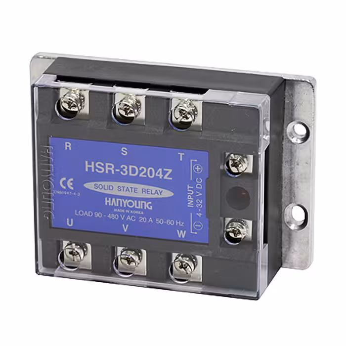 رله جامد 3 فاز AC/DC ورودی DC خروجی AC هانیانگ مدل HANYOUNG HSR-3D204Z