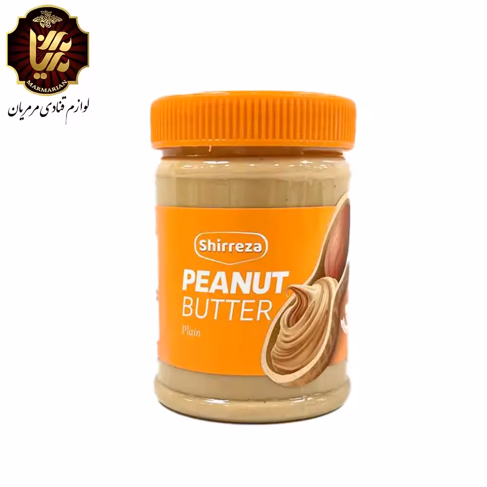 کره بادام زمینی کرمی شیررضا بسته 400 گرمی