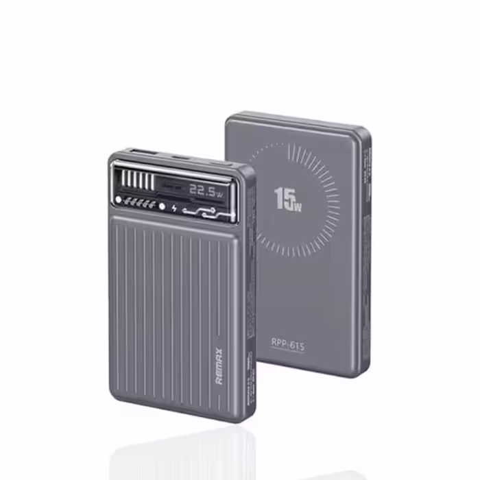 پاوربانک 10000 میلی آمپر وایرلس ریمکس مدل RPP-615