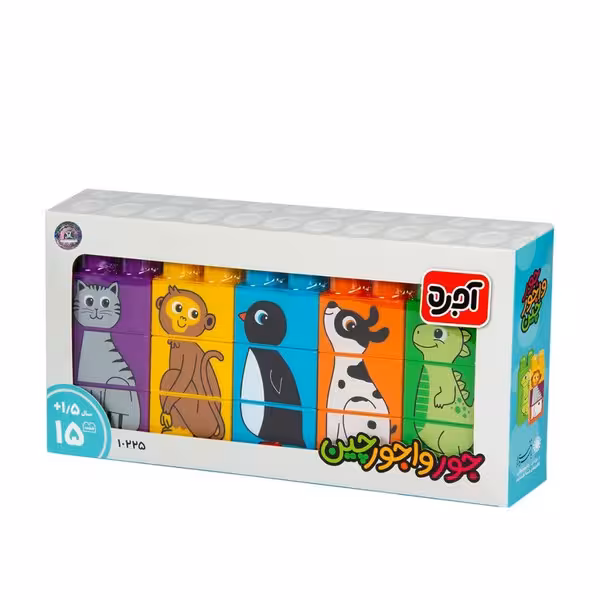 بازی فکری لگو آجره جور واجورچین حیوانات (بافرزندان) - کتاب‌فروشی کوچه کتاب