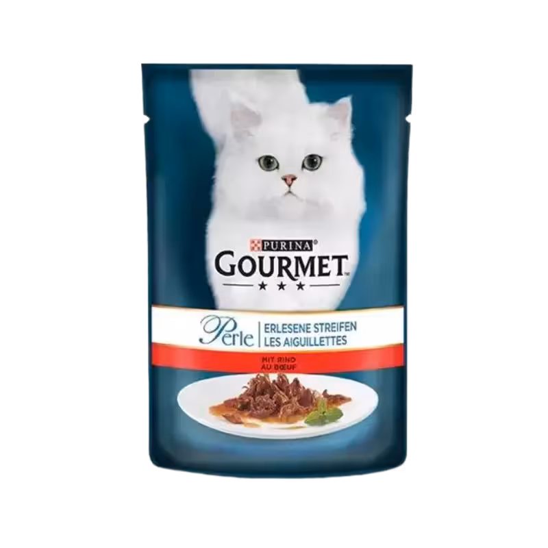 پوچ گربه بالغ طعم گوشت گاو برند Gourmet گورمت 85 گرمی